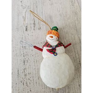 Gooseberry patch Midwest falls snowman baker baking whisk ornament Xmas tree